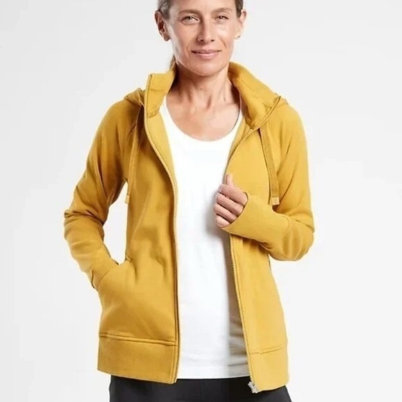 Athleta Sweaters - Athleta Mustard Yellow Women's Hoodie